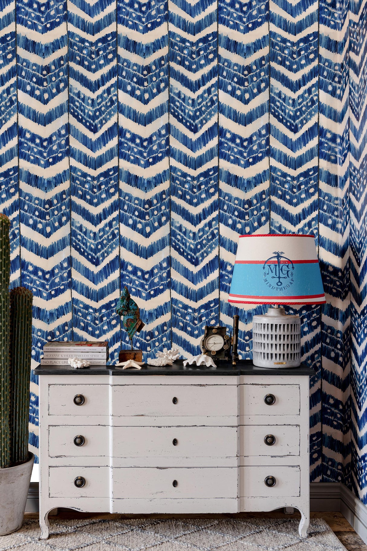 MindTheGap TURKISH IKAT Indigo SUNDANCE VILLA Wallpaper