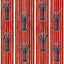 MindTheGap MEDITERRANEAN LOBSTERS Red SUNDANCE VILLA Wallpaper