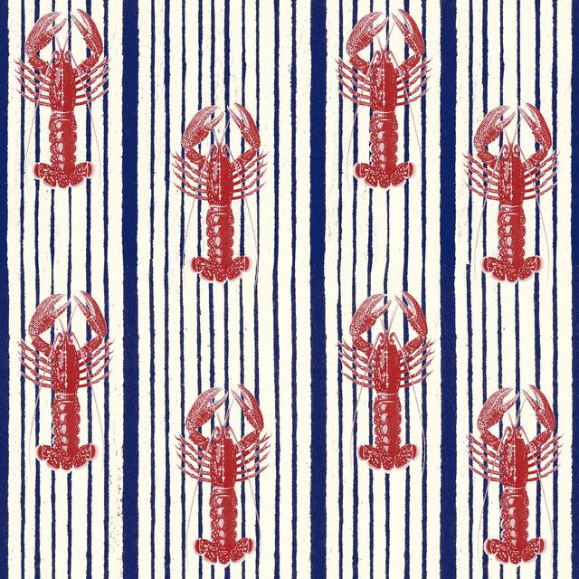 MindTheGap MEDITERRANEAN LOBSTERS White SUNDANCE VILLA Wallpaper