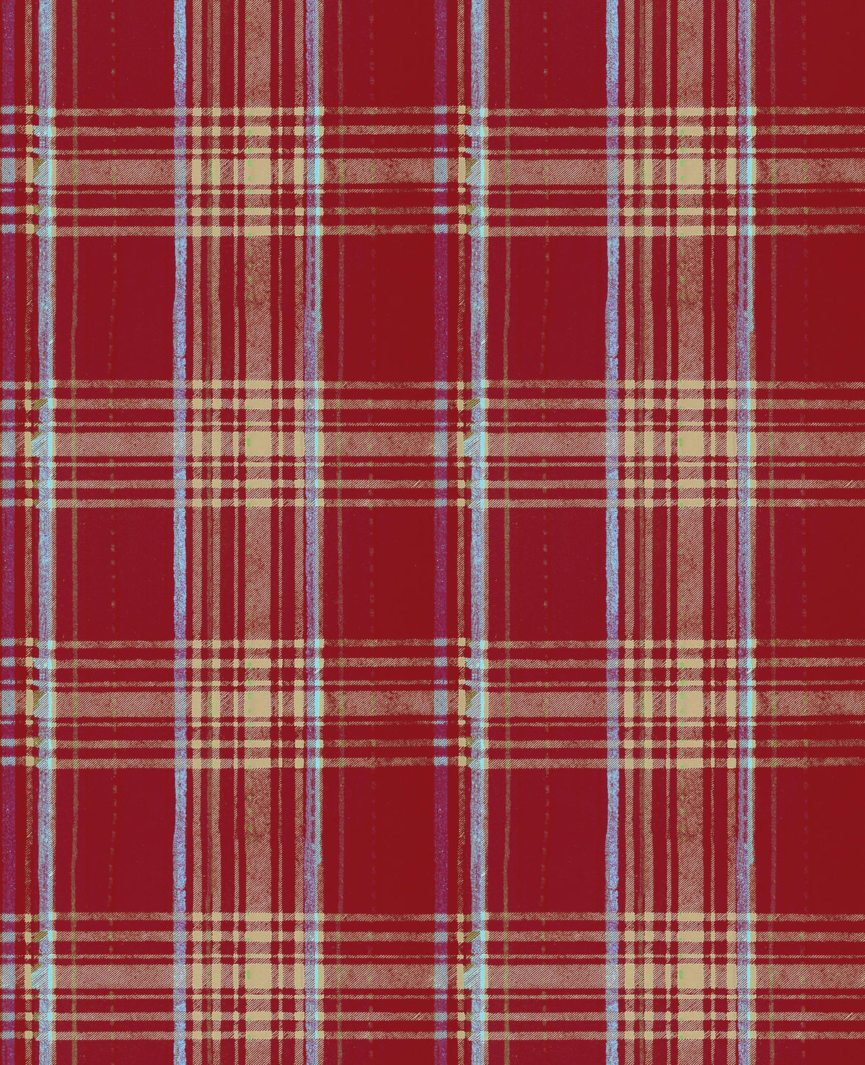 MindTheGap SEAPORT PLAID Red SUNDANCE VILLA Wallpaper
