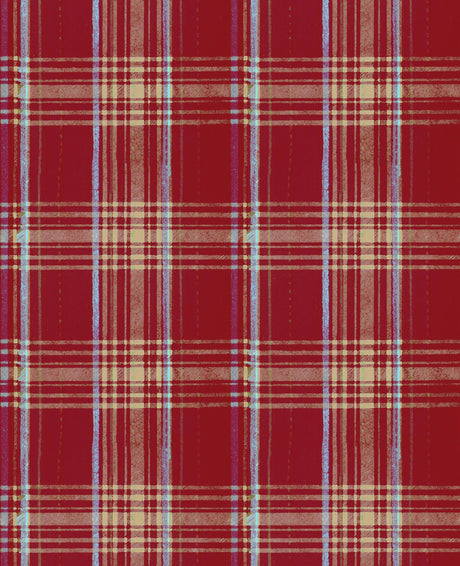 MindTheGap SEAPORT PLAID Red SUNDANCE VILLA Wallpaper