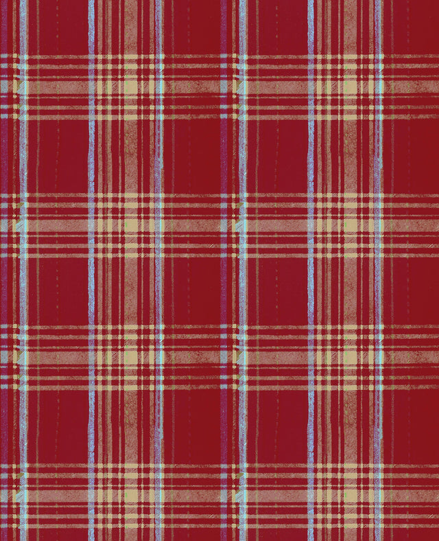MindTheGap SEAPORT PLAID Red SUNDANCE VILLA Wallpaper