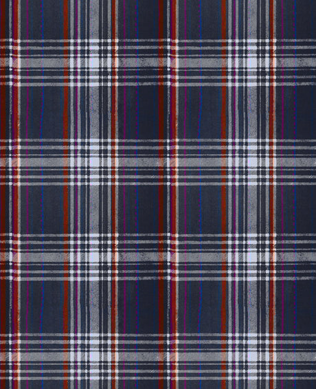 MindTheGap SEAPORT PLAID Navy Blue SUNDANCE VILLA Wallpaper