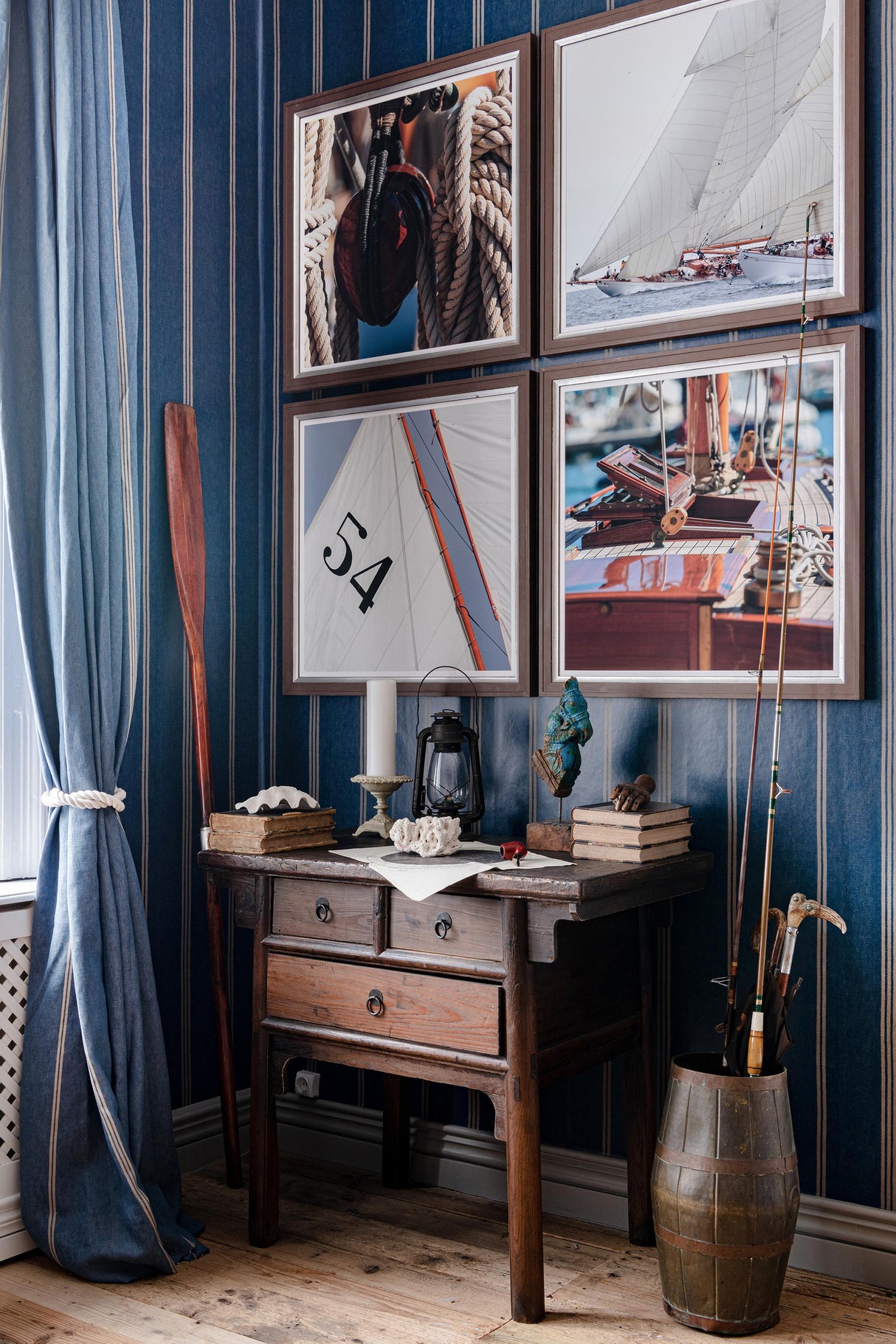 MindTheGap KATALIN STRIPE Seaport Blue SUNDANCE VILLA Wallpaper