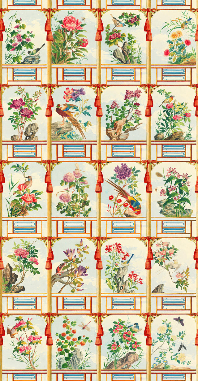 MindTheGap FLOWERING WALL Chinese Garden Wallpaper