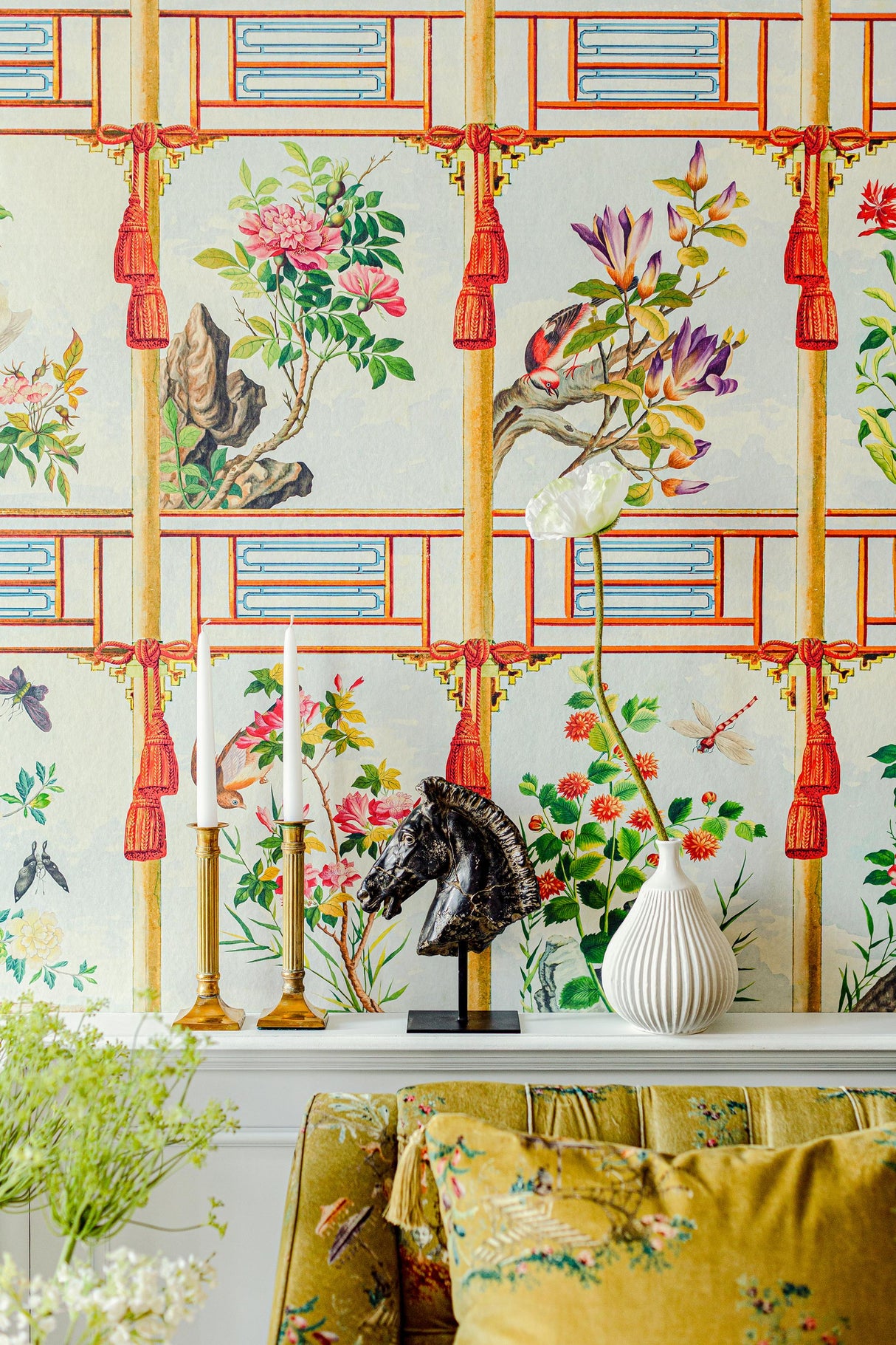 MindTheGap FLOWERING WALL Chinese Garden Wallpaper