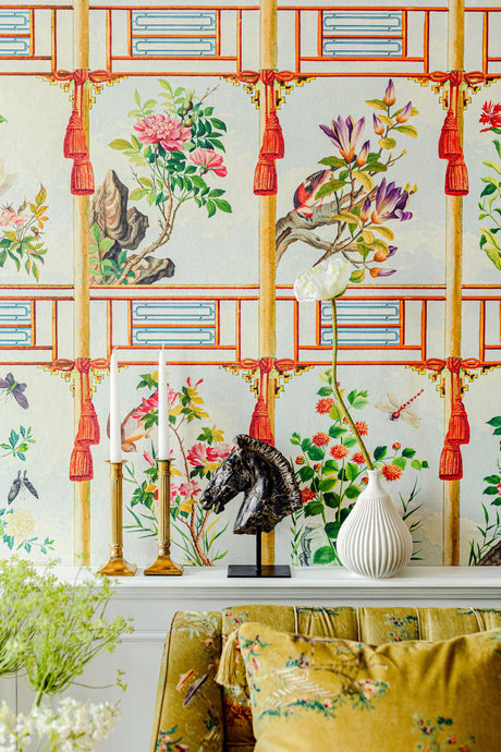 MindTheGap FLOWERING WALL Chinese Garden Wallpaper