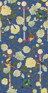 MindTheGap THE GARDEN OF IMMORTALITY Lapis Blue Chinese Garden Wallpaper