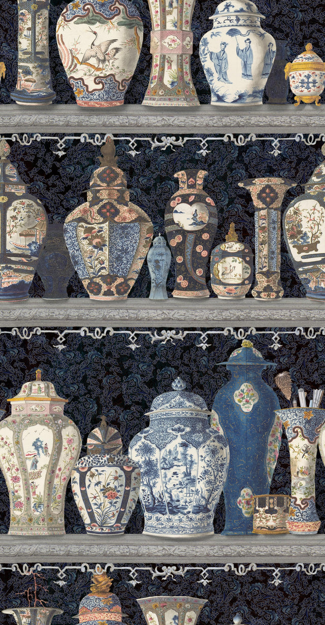 MindTheGap CERAMIC WONDERS Indigo The Artist's House Wallpaper