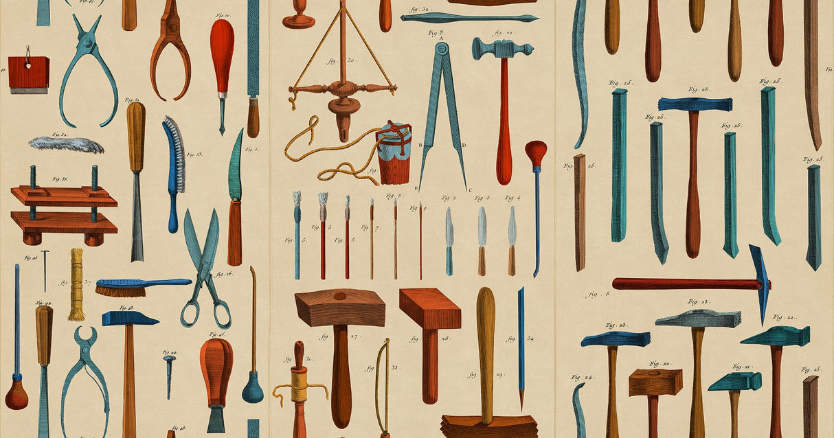MindTheGap OLD TOOLS The Artist's House Wallpaper