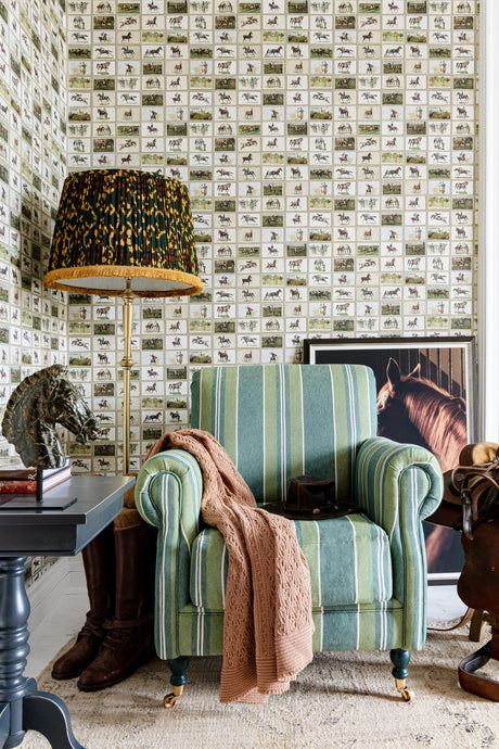 MindTheGap ENGLISH EQUESTRIAN STAMPS The Derby Wallpaper