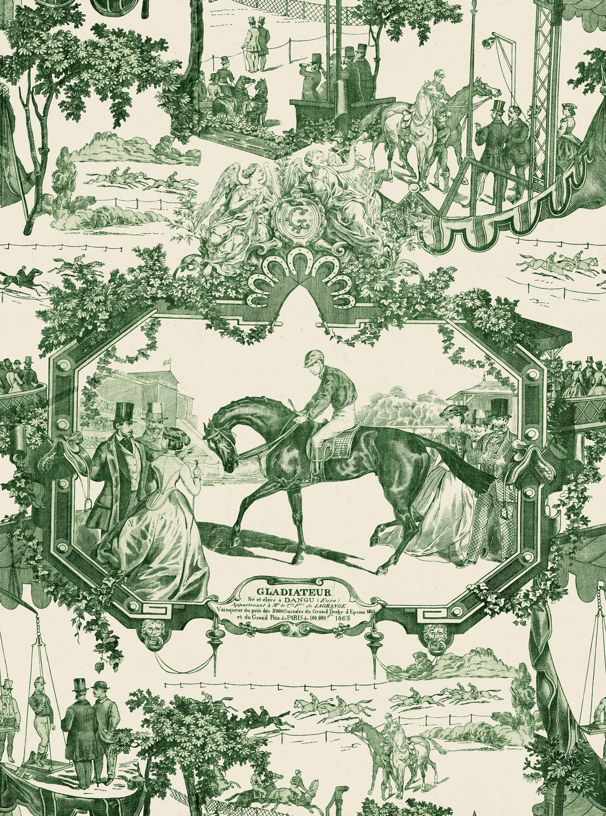 MindTheGap GRAND PRIX Green The Derby Wallpaper