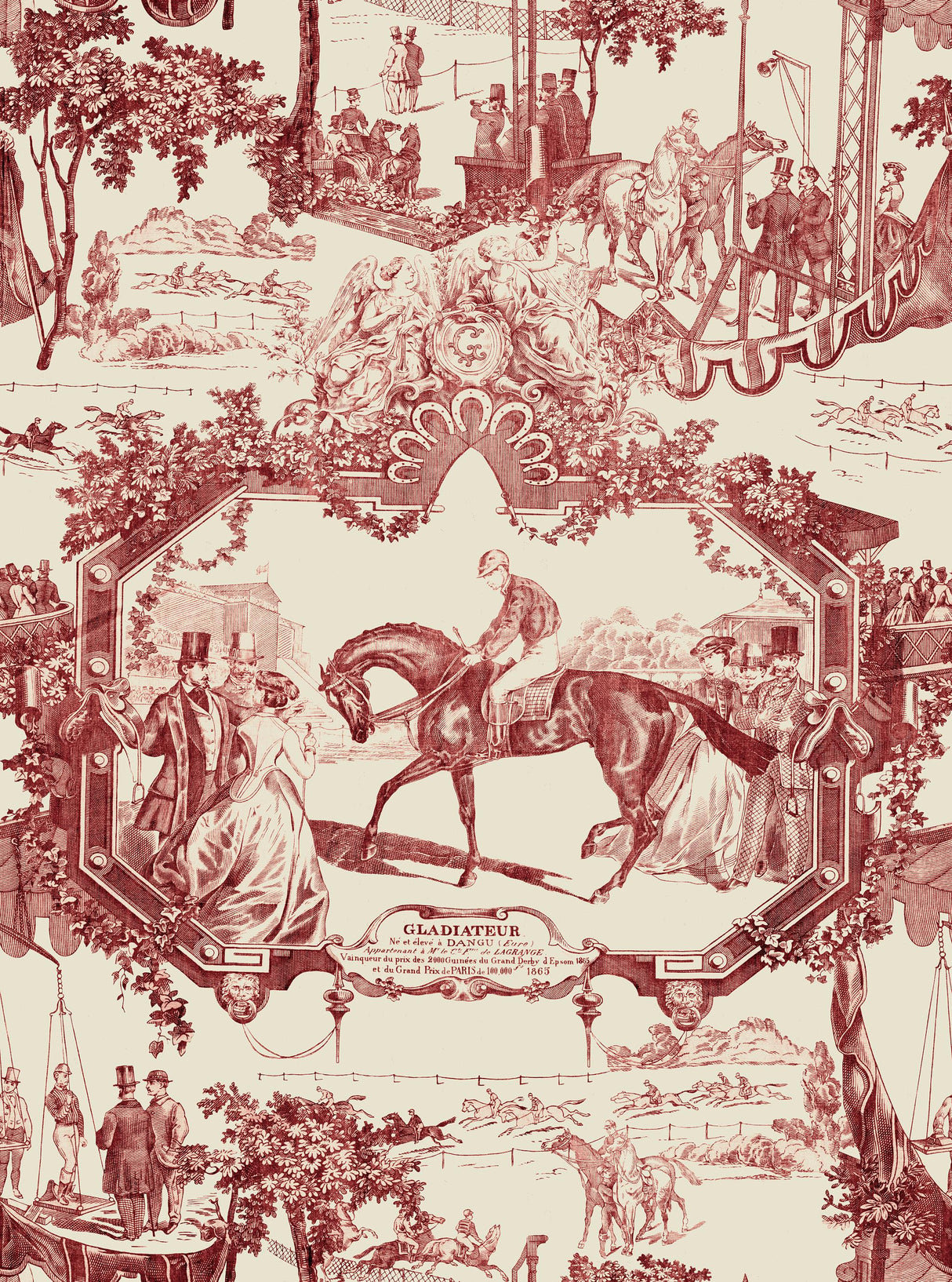 MindTheGap GRAND PRIX Smokey Red The Derby Wallpaper