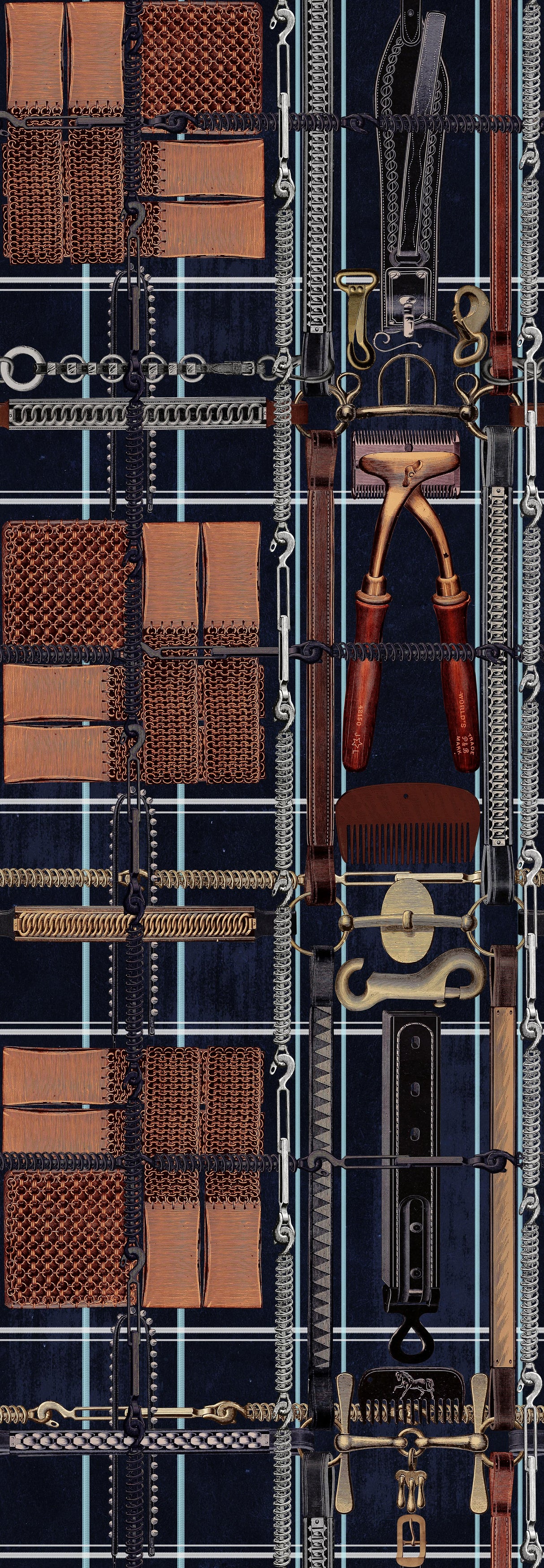 MindTheGap HARNESSMAKER'S ATELIER Dark The Derby Wallpaper