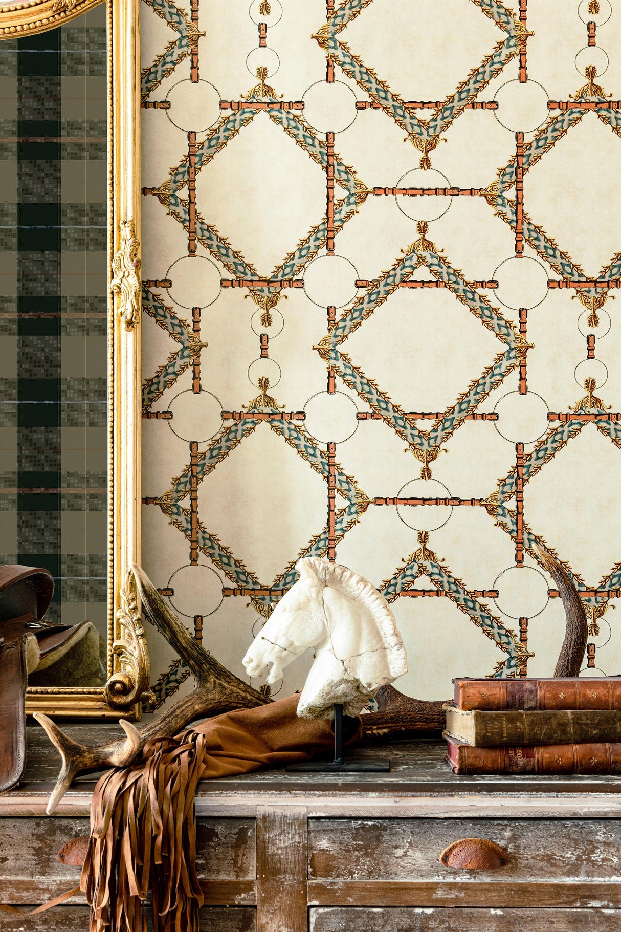 MindTheGap DECORATIVE HARNESS Taupe The Derby Wallpaper