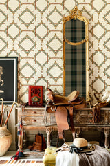 MindTheGap DECORATIVE HARNESS Taupe The Derby Wallpaper