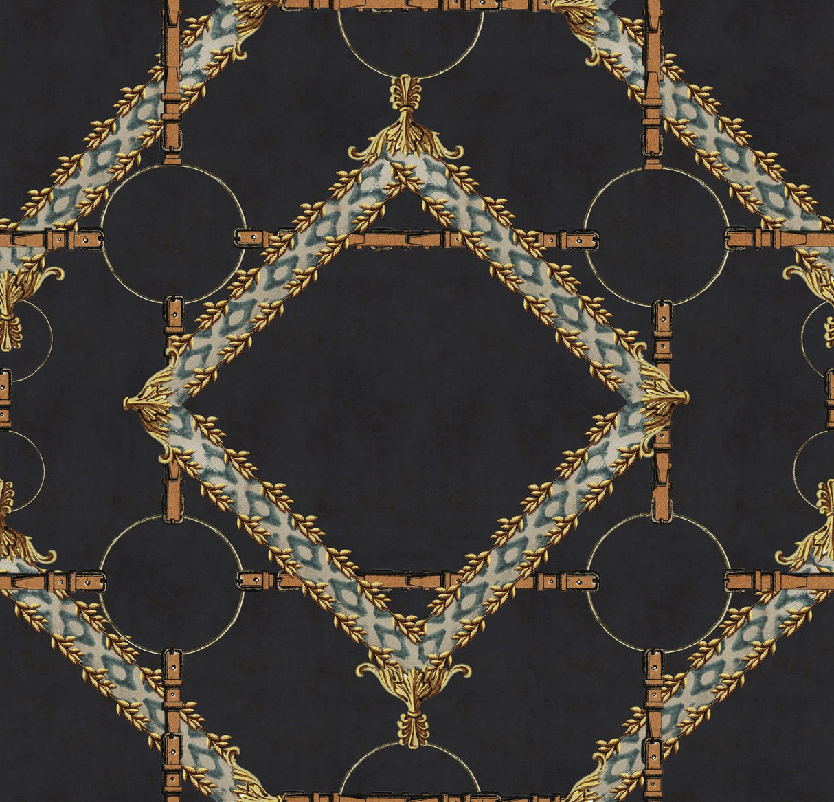 MindTheGap DECORATIVE HARNESS Anthracite The Derby Wallpaper