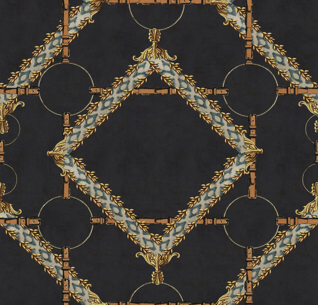 MindTheGap DECORATIVE HARNESS Anthracite The Derby Wallpaper