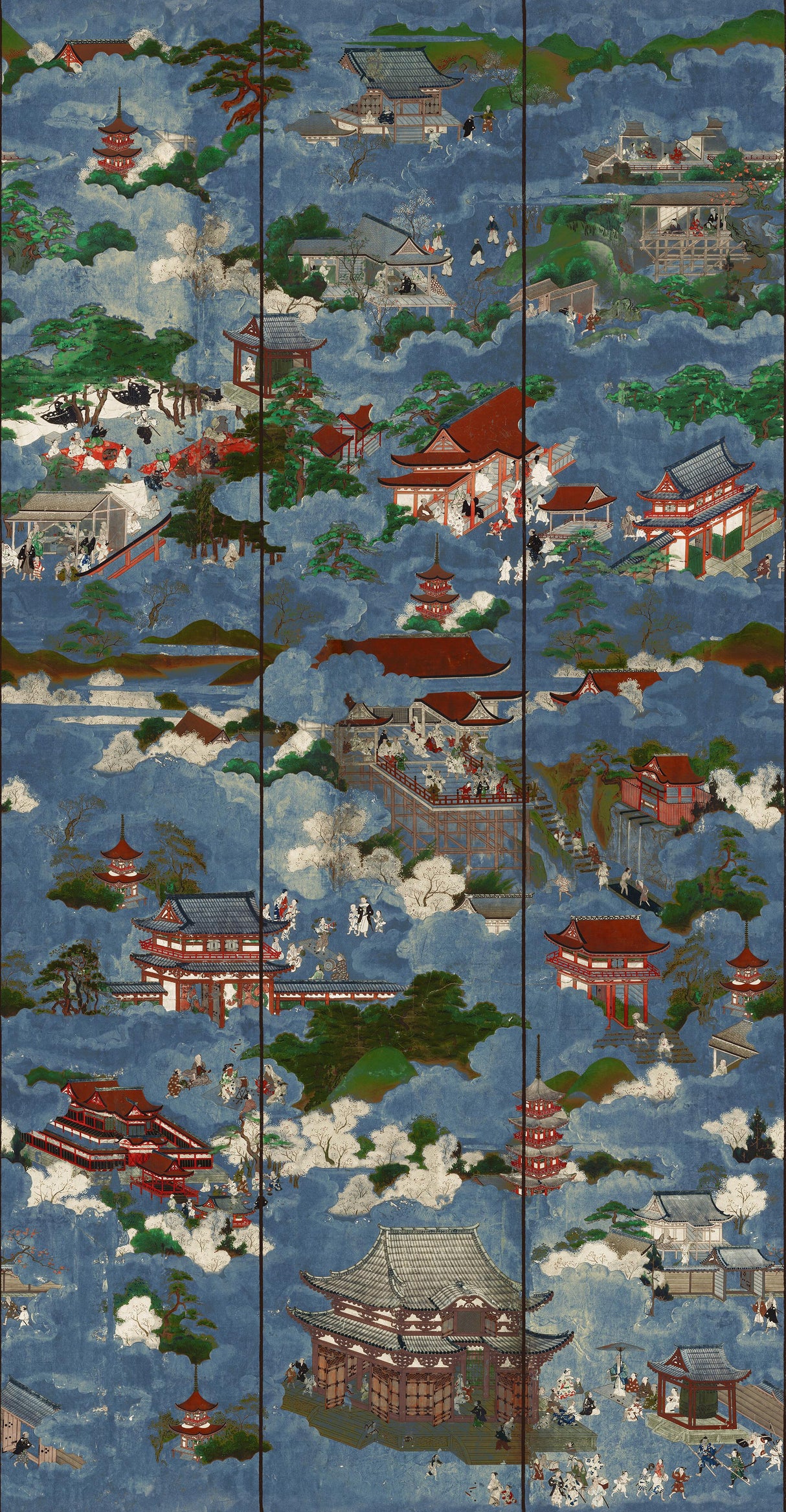 MindTheGap FLOATING WORLD Blue The Curator's Cabinet Wallpaper