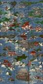 MindTheGap FLOATING WORLD Blue The Curator's Cabinet Wallpaper