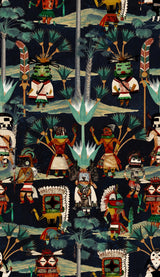 MindTheGap HOPI SPIRIT Anthracite The Curator's Cabinet Wallpaper