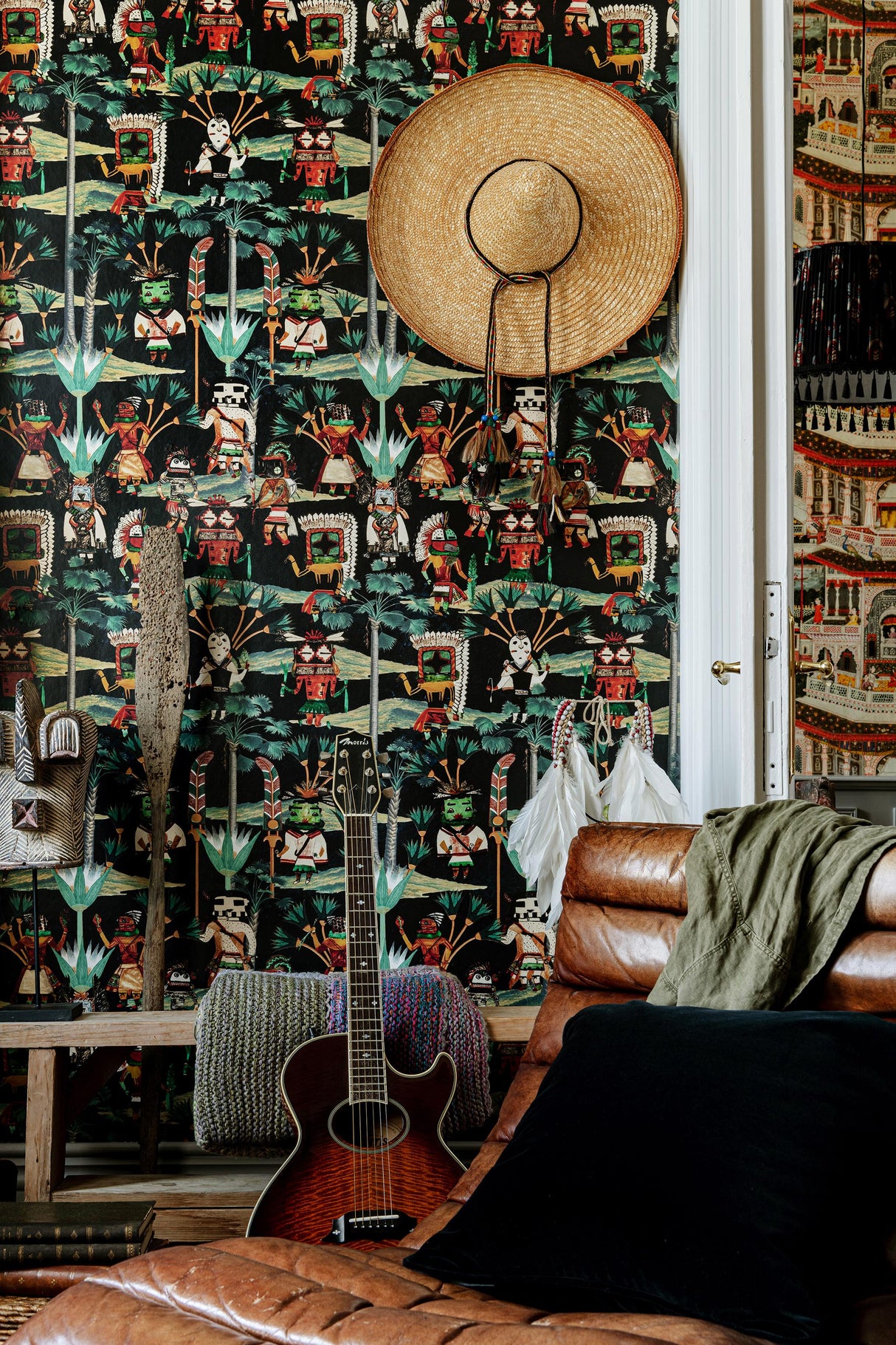 MindTheGap HOPI SPIRIT Anthracite The Curator's Cabinet Wallpaper