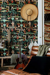 MindTheGap HOPI SPIRIT Anthracite The Curator's Cabinet Wallpaper