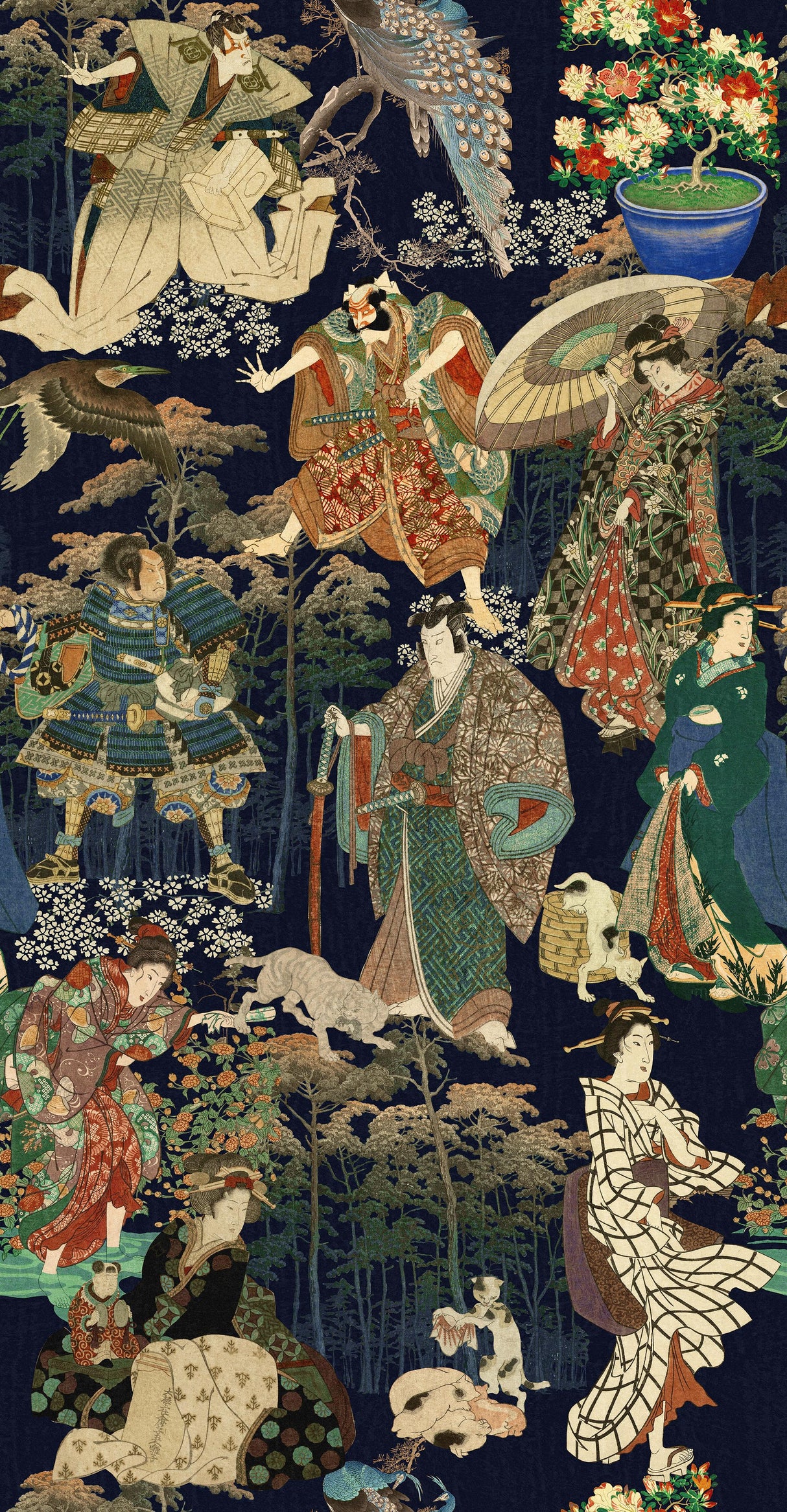 MindTheGap SAMURAI AND GEISHA The Curator's Cabinet Wallpaper