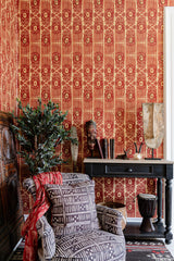 MindTheGap TRIBAL IKAT Angora The Curator's Cabinet Wallpaper
