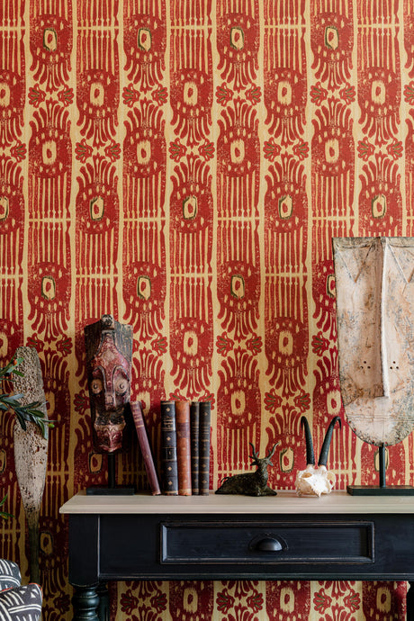 MindTheGap TRIBAL IKAT Angora The Curator's Cabinet Wallpaper