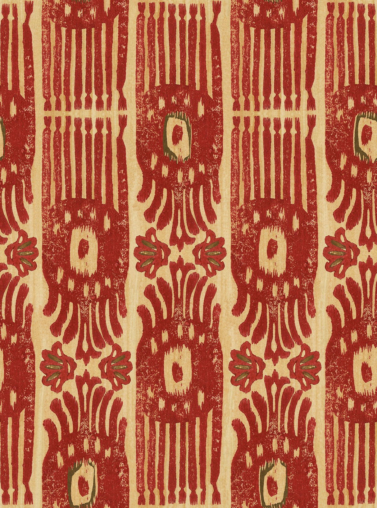 MindTheGap TRIBAL IKAT Lava Red The Curator's Cabinet Wallpaper
