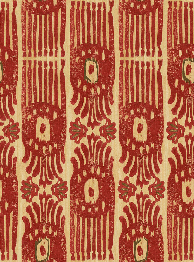 MindTheGap TRIBAL IKAT Lava Red The Curator's Cabinet Wallpaper