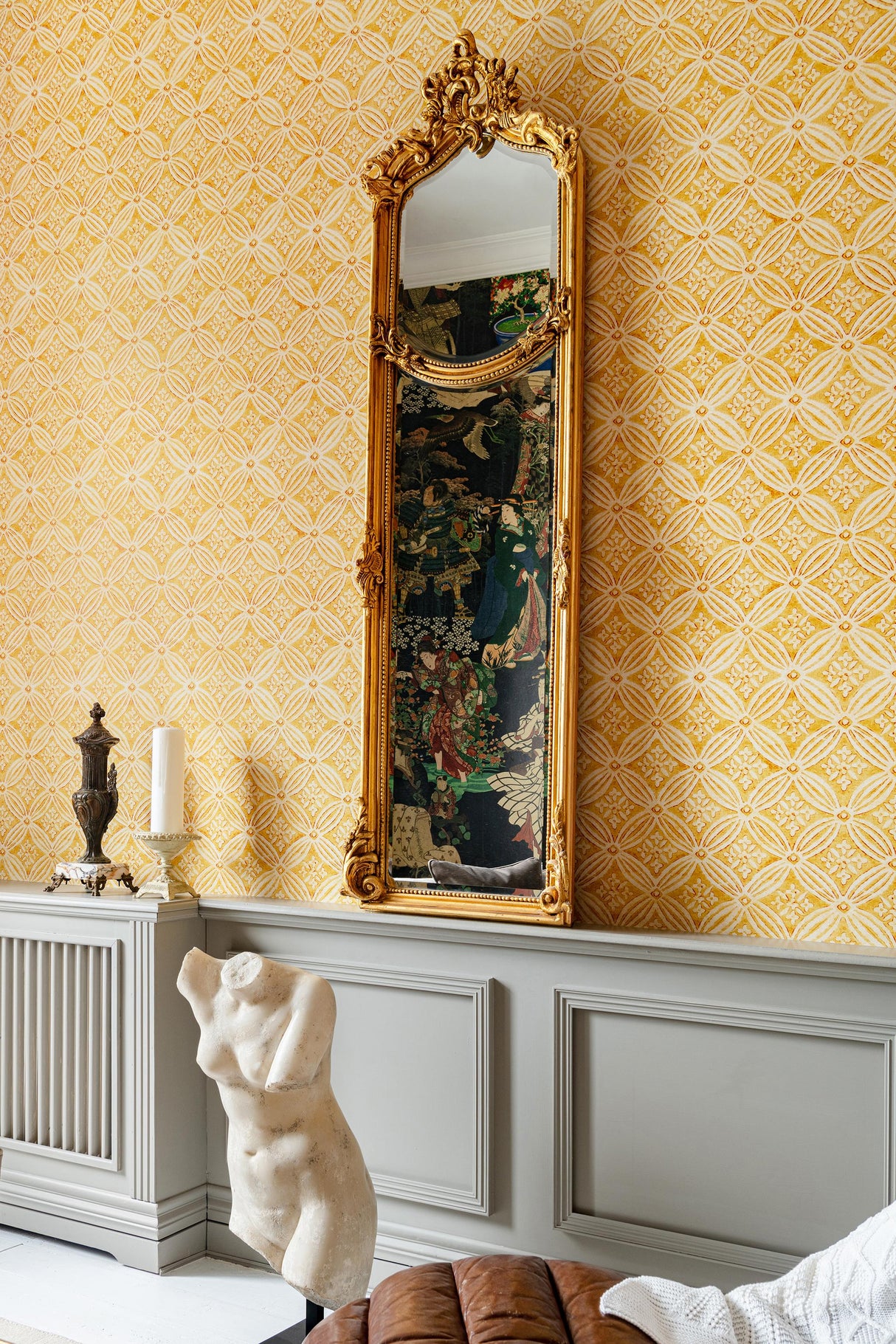 MindTheGap KALAMKARI Citrus The Curator's Cabinet Wallpaper
