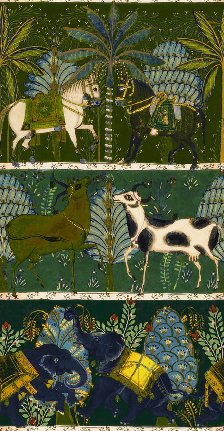 MindTheGap CARNAVAL Green WOODSTOCK Wallpaper