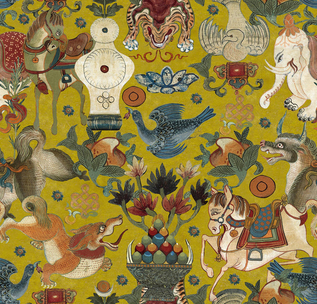 MindTheGap INCANTATION Yellow WOODSTOCK Wallpaper