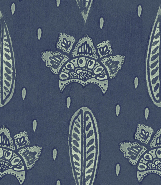 MindTheGap BETHEL BATIK Cobalt WOODSTOCK Wallpaper