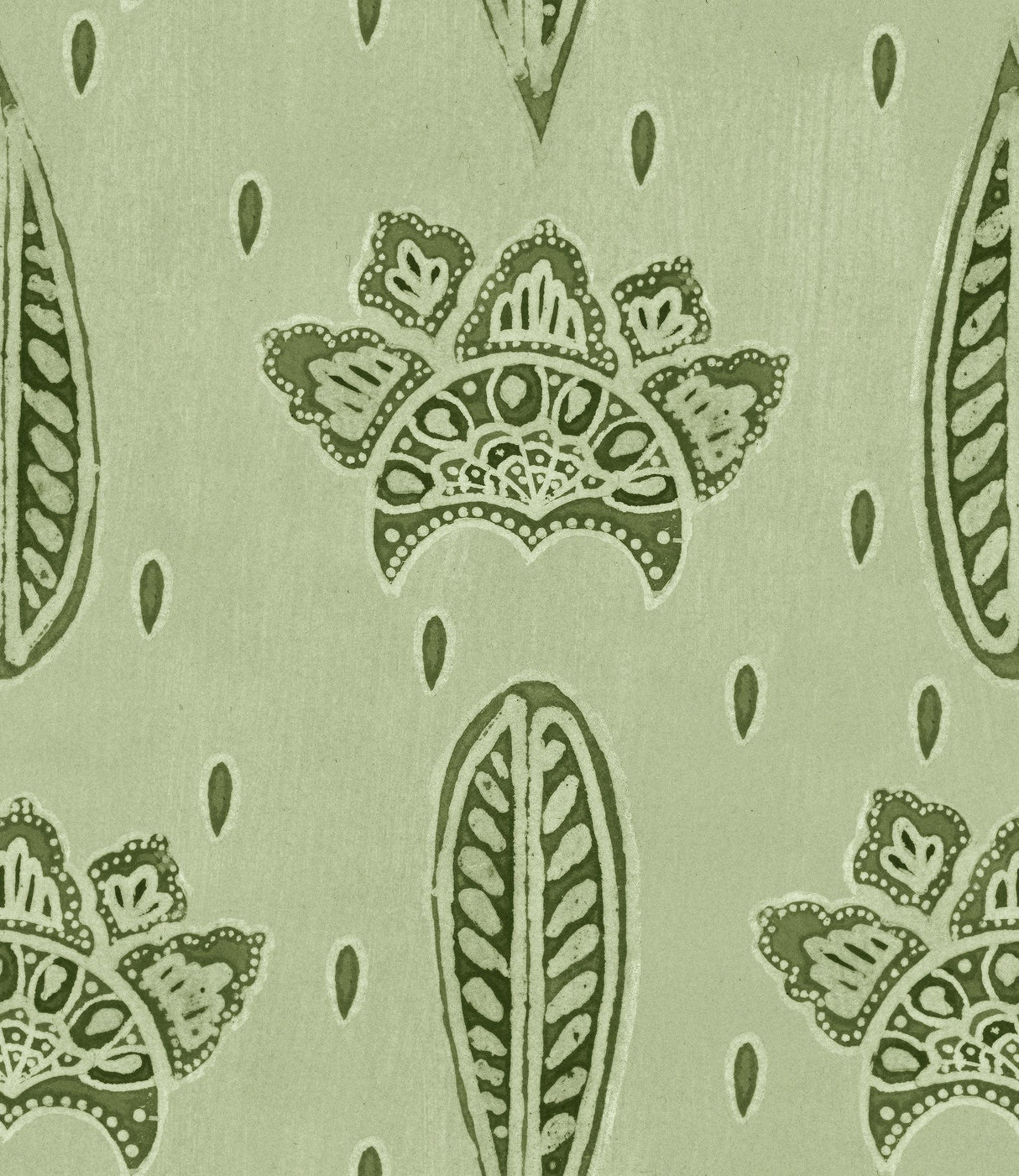 MindTheGap BETHEL BATIK Smoke Green WOODSTOCK Wallpaper
