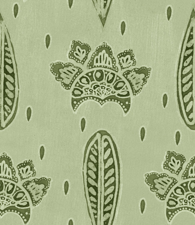 MindTheGap BETHEL BATIK Smoke Green WOODSTOCK Wallpaper