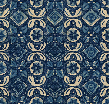 MindTheGap VARANASI Indigo WOODSTOCK Wallpaper