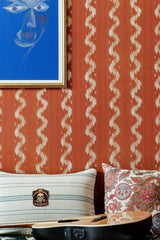 MindTheGap VINTAGE IKAT Apricot WOODSTOCK Wallpaper