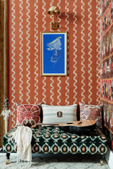 MindTheGap VINTAGE IKAT Apricot WOODSTOCK Wallpaper