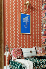 MindTheGap VINTAGE IKAT Apricot WOODSTOCK Wallpaper