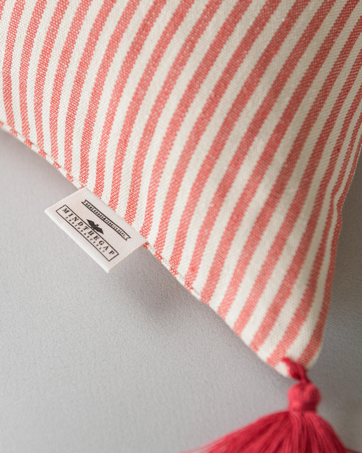 MindTheGap RHUBARB Stripe Cushions Pillow
