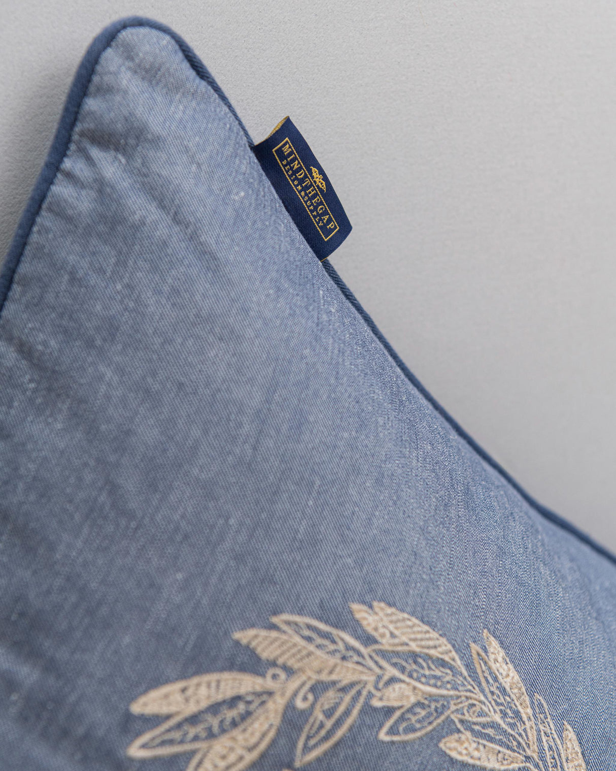 MindTheGap WOODSTOCK DENIM Embroidered Cushions Pillow