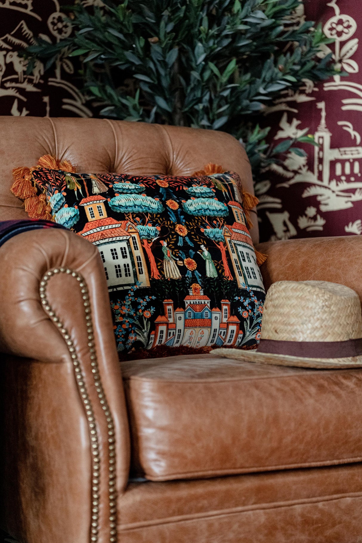 MindTheGap TALES OF TYROL Peat Black Cushions Pillow