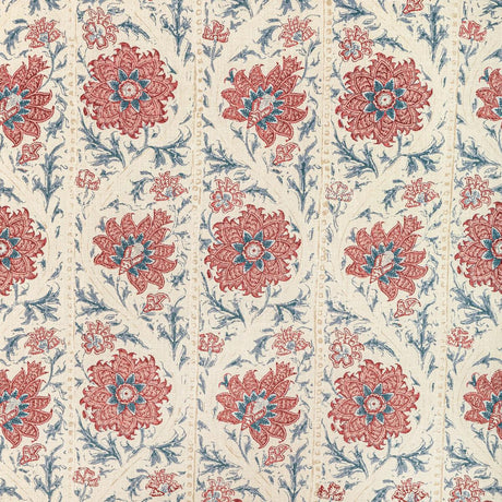 Lee Jofa Calico Vine Blue Red Fabric