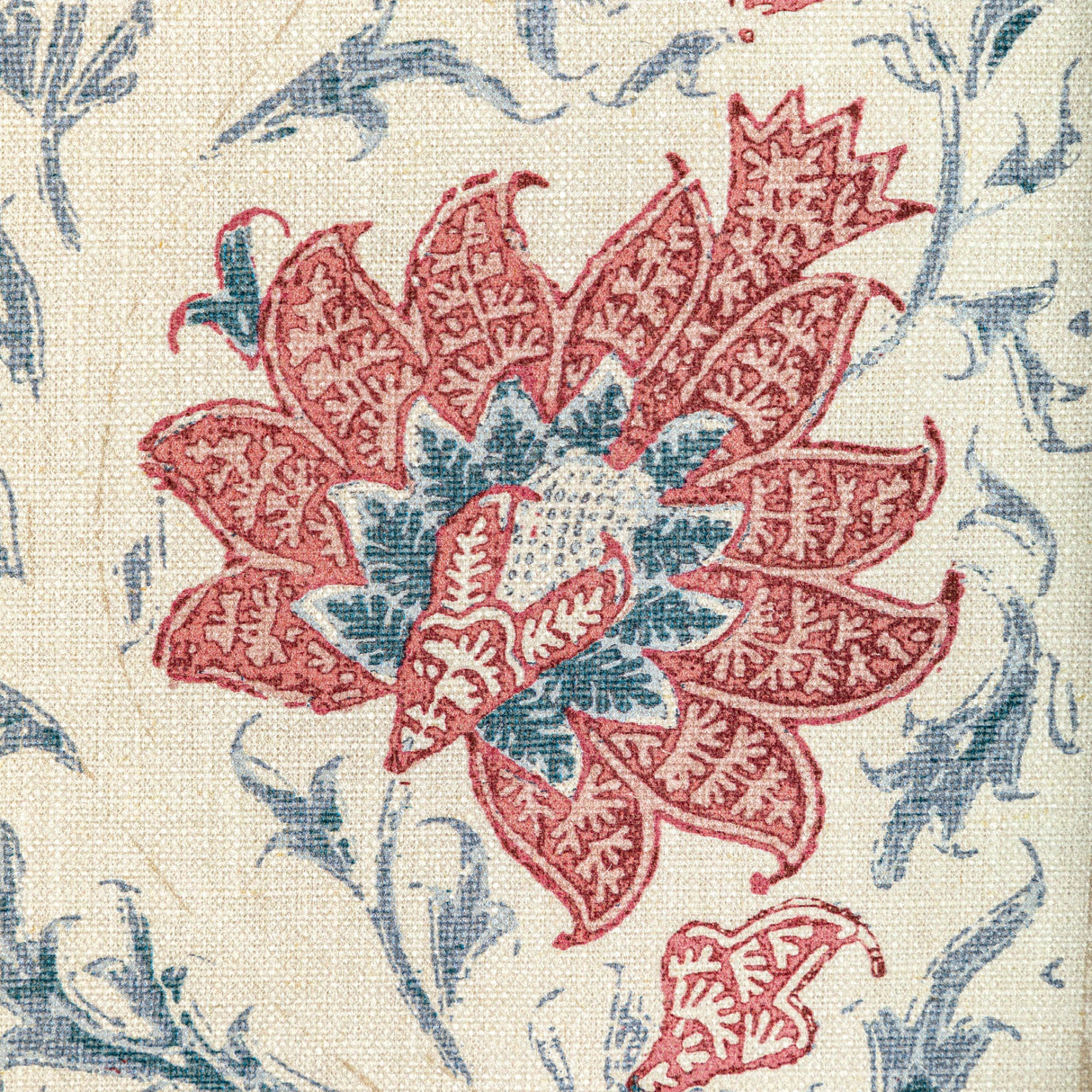 Lee Jofa CALICO VINE BLUE RED Fabric