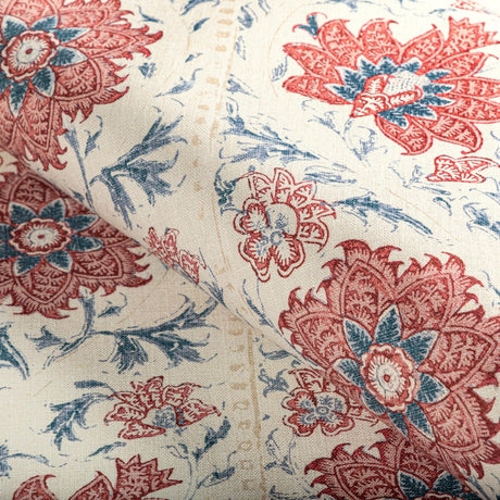Lee Jofa CALICO VINE BLUE RED Fabric