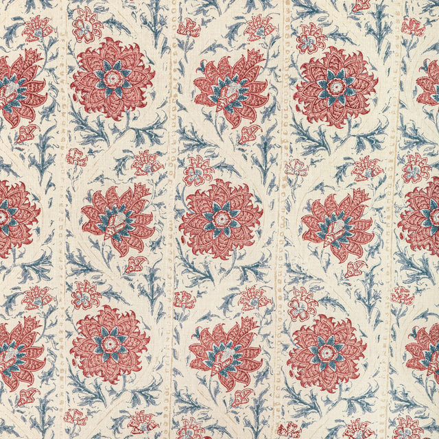 Lee Jofa CALICO VINE BLUE RED Fabric