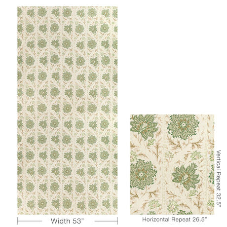 Lee Jofa CALICO VINE GREENERY Fabric